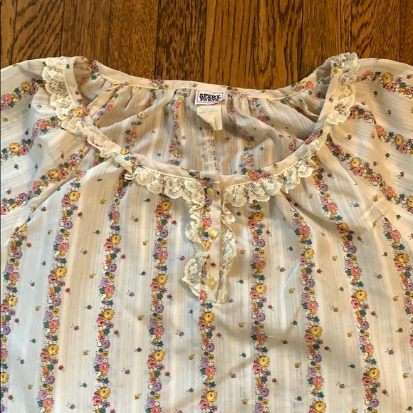 Vintage Top Spare Parts California Prairie Cottagecore Sz M 90s - Picture 2 of 13